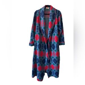 VTG Bill Blass Aztec Southwestern Robe Coat Belted Duster Jacket M Unisex